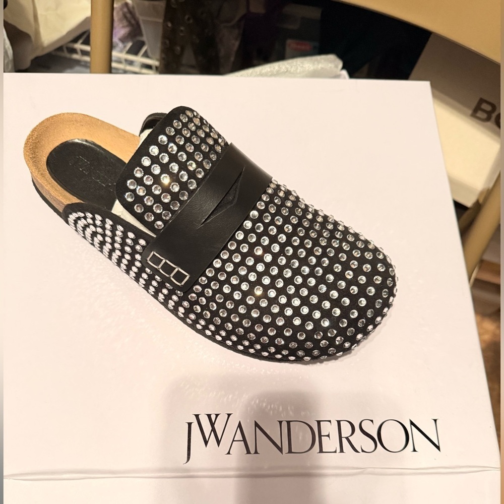 JW Anderson Crystal Studded Slides. - Picture 6 of 9